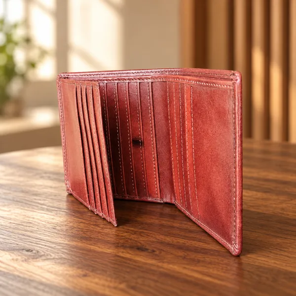 Brown_Snake-Pattern_Over-Flap_Card_Holder_Wallet_For_Men