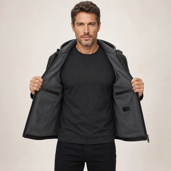 Black_Leather_Look_Hooded_Jacket_for_Men