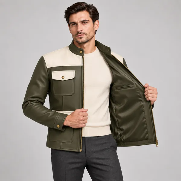 Olive_Prestige_Two-Colour_Nappa_Leather_Jacket_For_Men