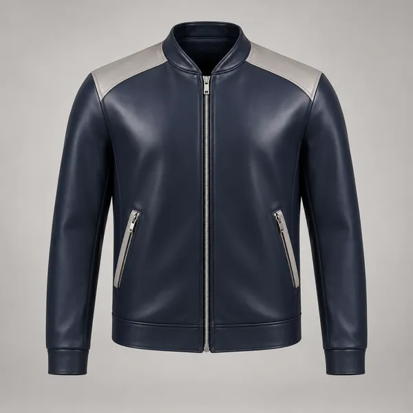 Navy_Signature_Two-Colour_Nappa_Leather_Jacket_For_Men