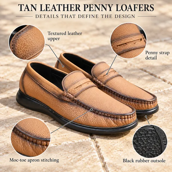 Tan_Leather_Penny_Slip-On_Loafers_For_Men