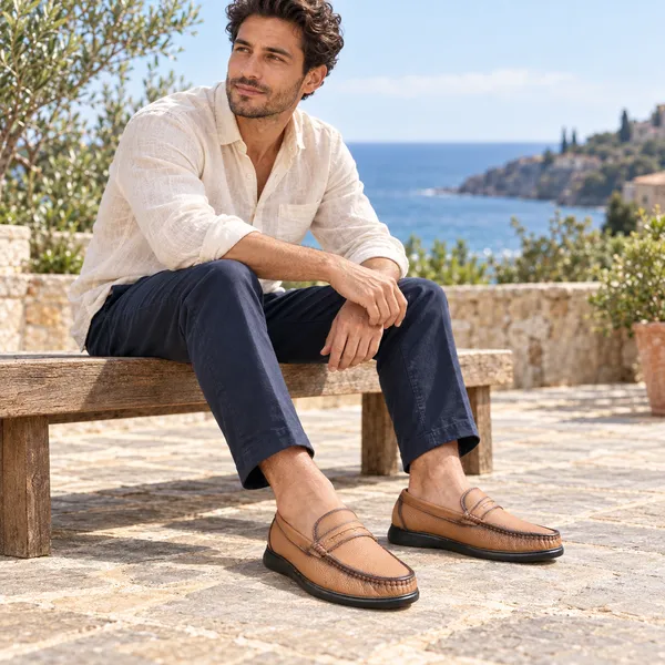 Tan_Leather_Penny_Slip-On_Loafers_For_Men