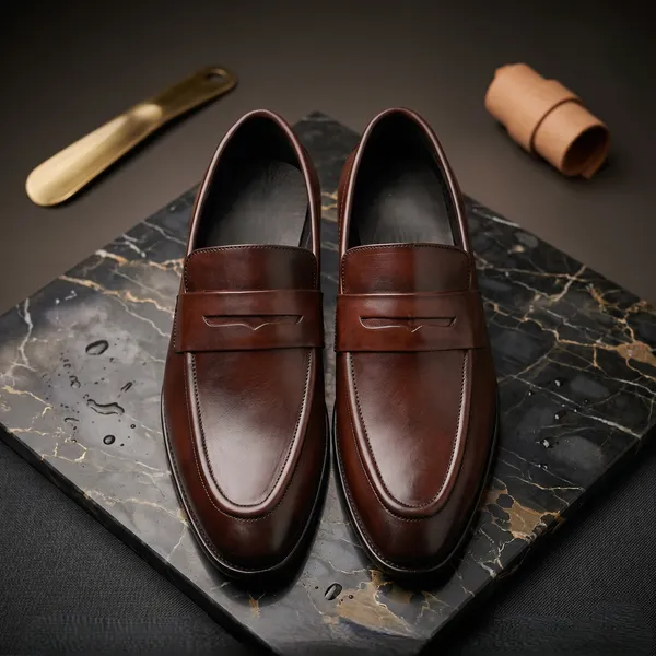 Brown_Leather_Look_Formal_Loafers_for_Men