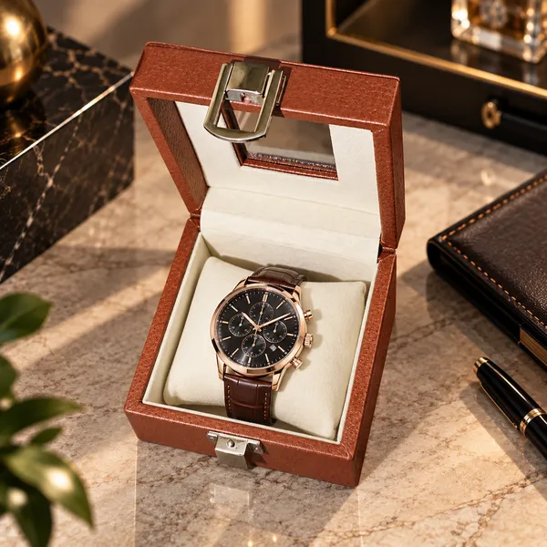 Brown_Leatherette_Single_Watch_Storage_Box