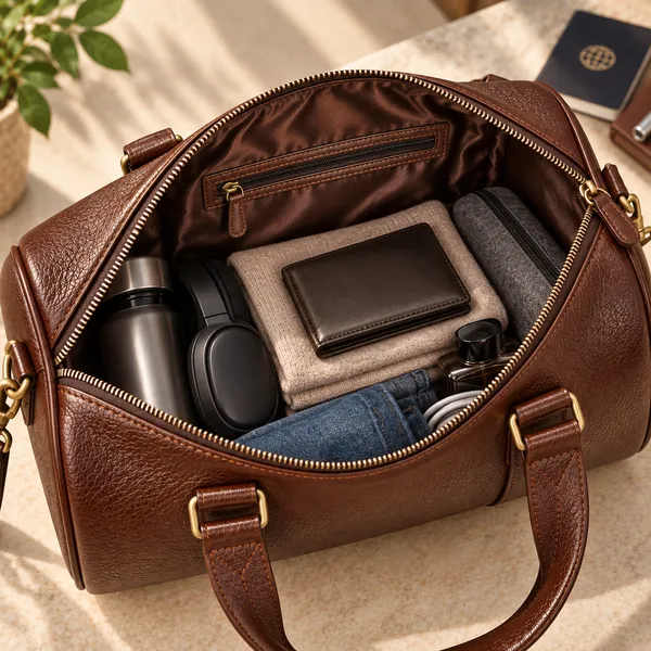 Brown_Textured_Duffle_Bag_for_Men