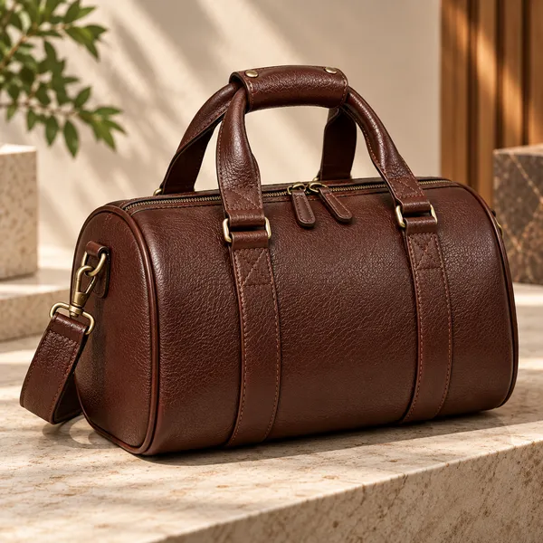 Brown_Textured_Duffle_Bag_for_Men
