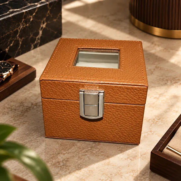 Brown_Leatherette_Single_Watch_Storage_Box