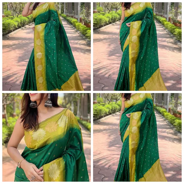 Green_Banarasi_Soft_Silk_Saree_For_Women