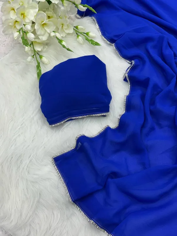 Blue_Faux_Georgette_Saree_For_Women
