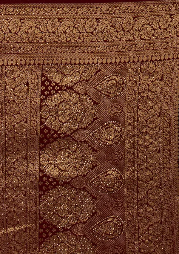 Maroon_Banarasi_Soft_Silk_Saree_For_Women
