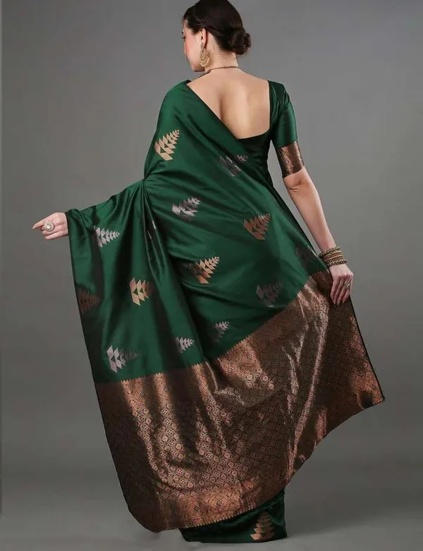 Green_Banarasi_Soft_Silk_Saree_For_Women