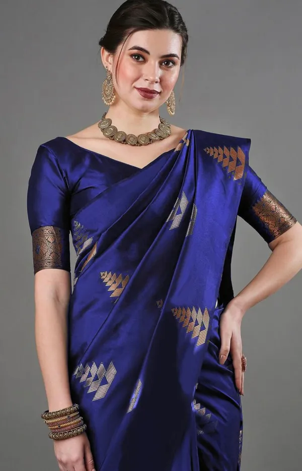 Royal_Blue_Banarasi_Soft_Silk_Saree_For_Women