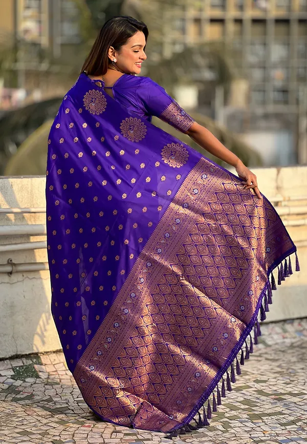 Royal_Blue_Banarasi_Soft_Silk_Saree_For_Women