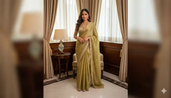 Gold_Chiffon_Saree_For_Women