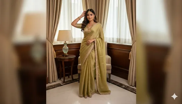 Gold_Chiffon_Saree_For_Women