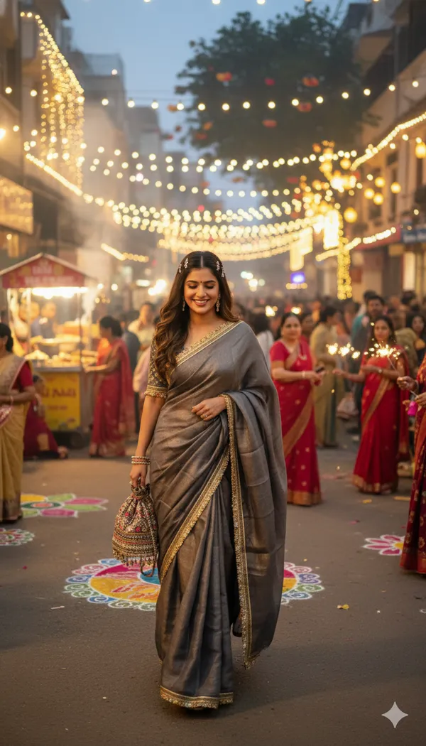 Grey_Chiffon_Saree_For_Women