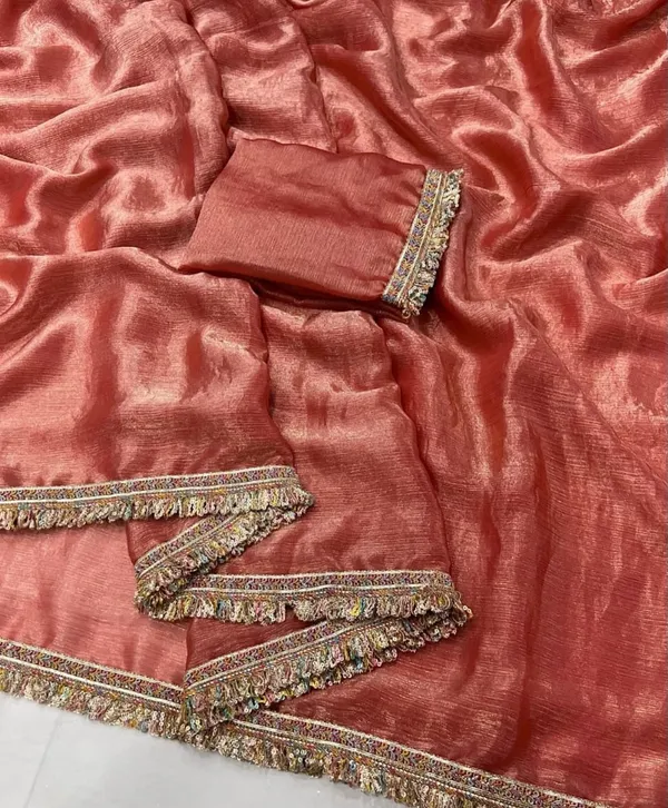 Orange_Chiffon_Saree_For_Women