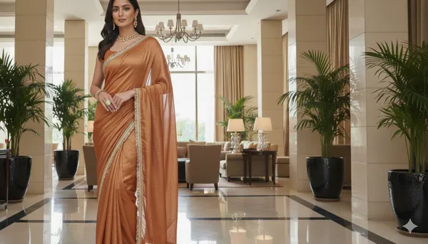 Orange_Chiffon_Saree_For_Women