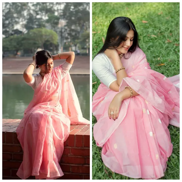 Pink_Linen_Slab_Saree_For_Women