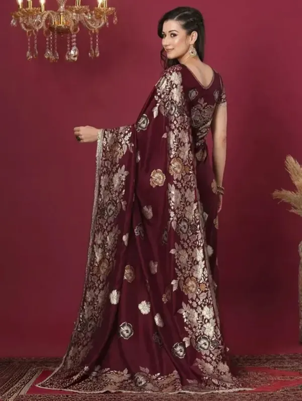 Maroon_Banarasi_Soft_Silk_Saree_For_Women
