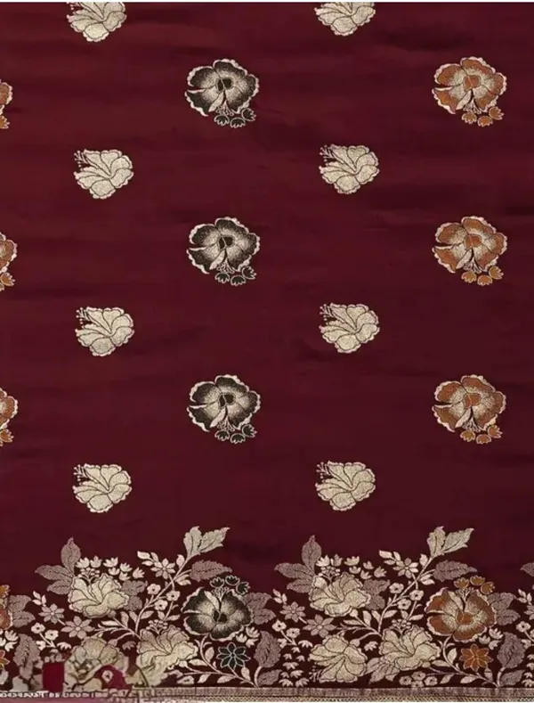 Maroon_Banarasi_Soft_Silk_Saree_For_Women