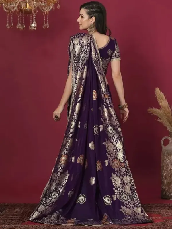 Wine_Banarasi_Soft_Silk_Saree_For_Women
