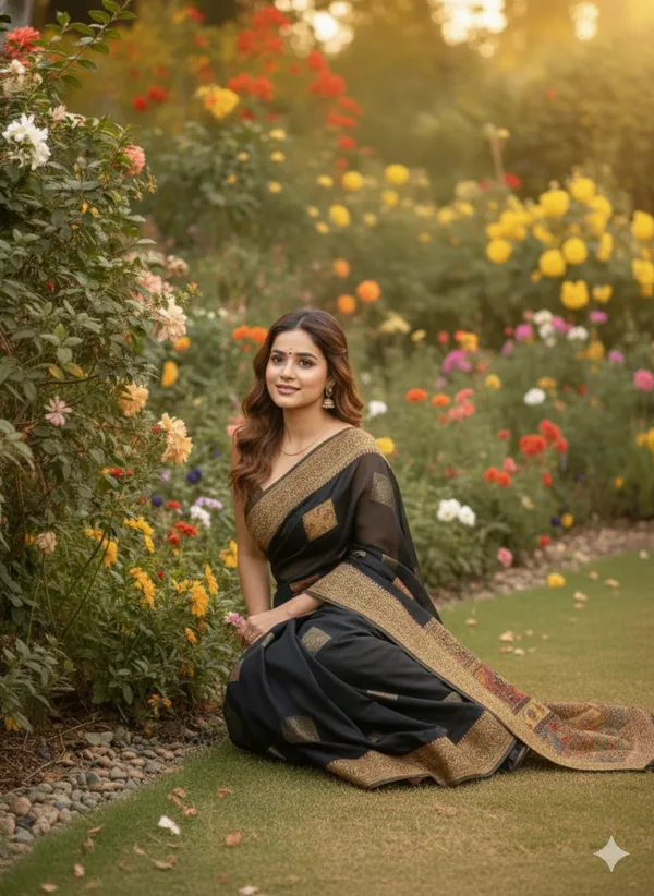 Black_Banarasi_Soft_Saree_For_Women