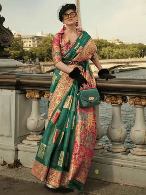 Green_Banarasi_Soft_Saree_For_Women