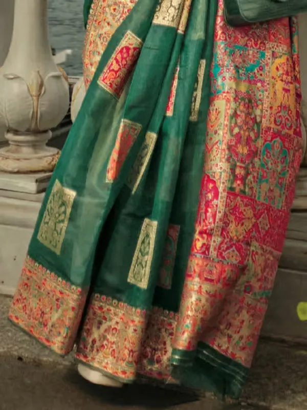 Green_Banarasi_Soft_Saree_For_Women