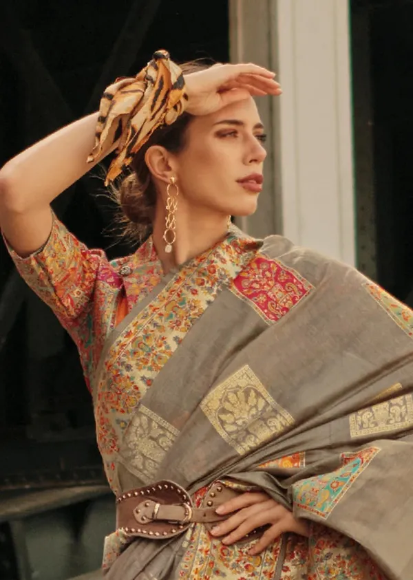 Grey_Banarasi_Soft_Saree_For_Women
