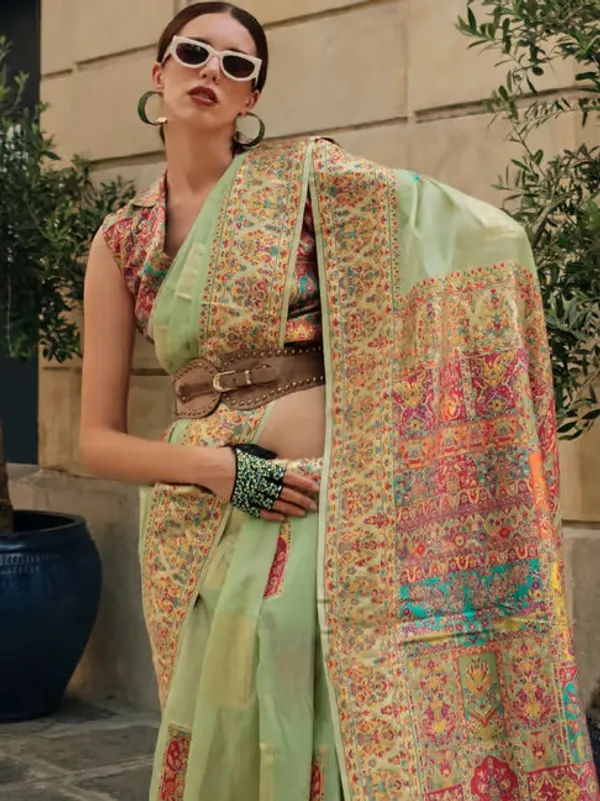 Pista_Banarasi_Soft_Saree_For_Women