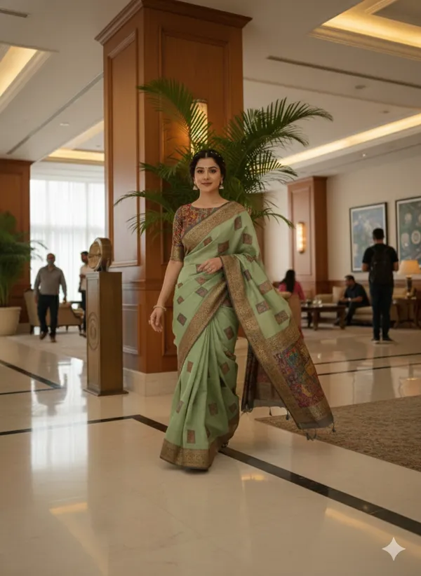 Pista_Banarasi_Soft_Saree_For_Women