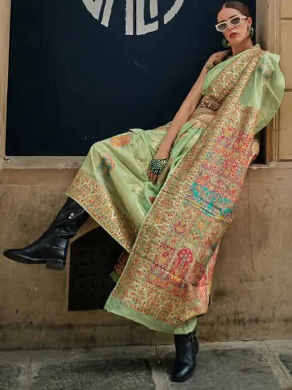 Pista_Banarasi_Soft_Saree_For_Women