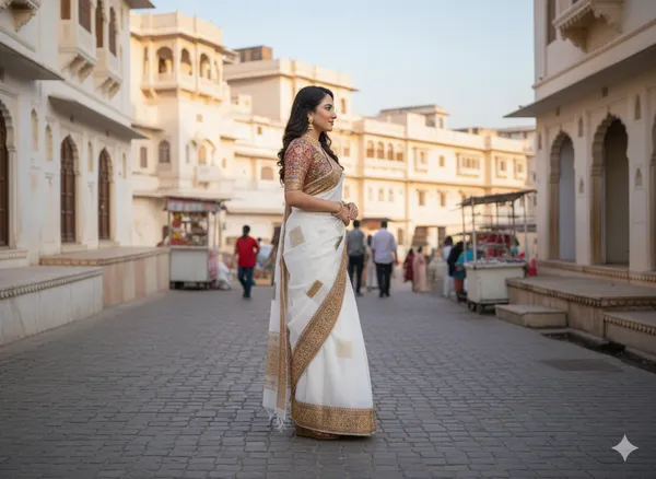 White_Banarasi_Soft_Saree_For_Women