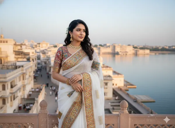 White_Banarasi_Soft_Saree_For_Women