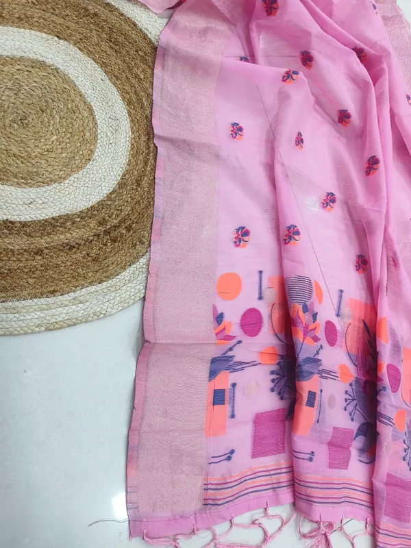 Baby_Pink_Linen_Slab_Saree_For_Women