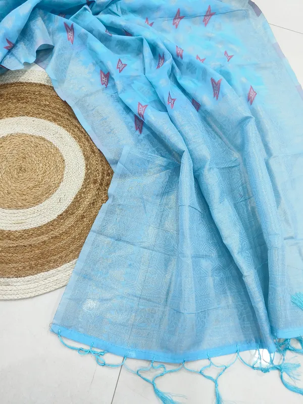 Sky_Linen_Slab_Saree_For_Women