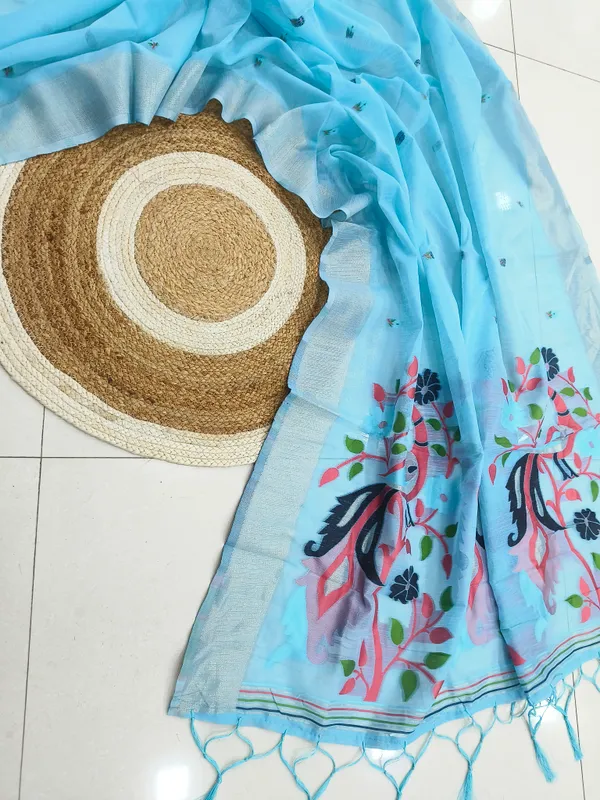 Sky_Linen_Slab_Saree_For_Women