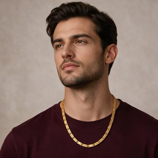 Gold_Copper_Brass_Link_Chain_Necklace_For_Men