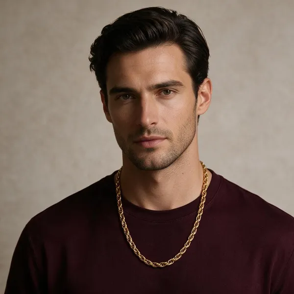 Gold_Copper_Brass_Link_Chain_Necklace_For_Men