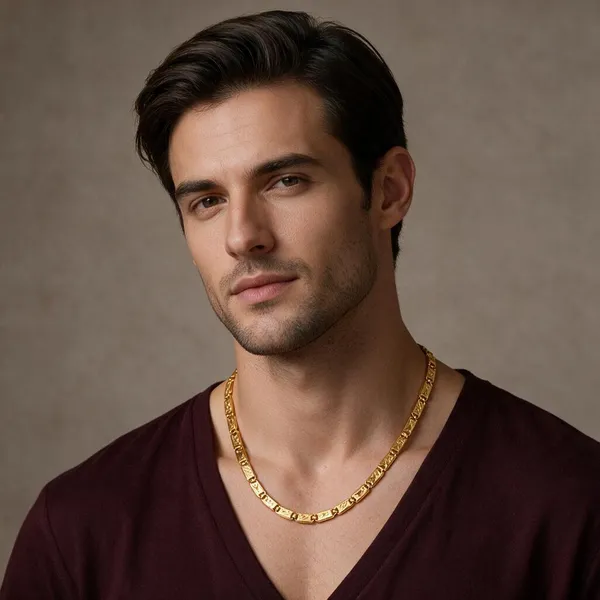 Gold_Copper_Brass_Link_Chain_Necklace_For_Men