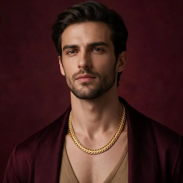Gold_Copper_Brass_Link_Chain_Necklace_For_Men