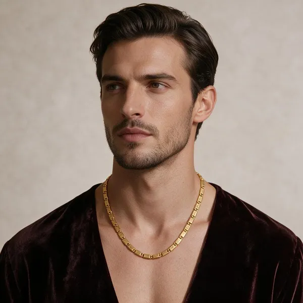 Gold_Copper_Brass_Link_Chain_Necklace_For_Men