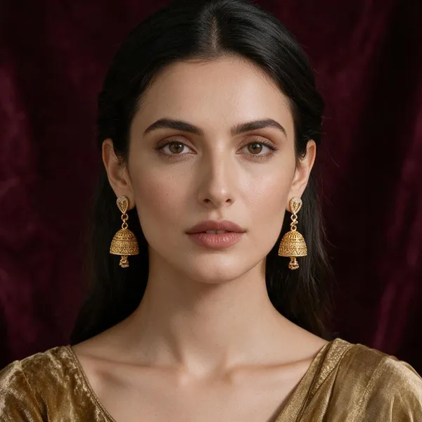 Gold_Copper_Brass_Ethnic_Jhumka_Earrings_For_Women
