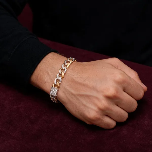 Gold_Copper_Brass_Link_Bracelet_For_Men