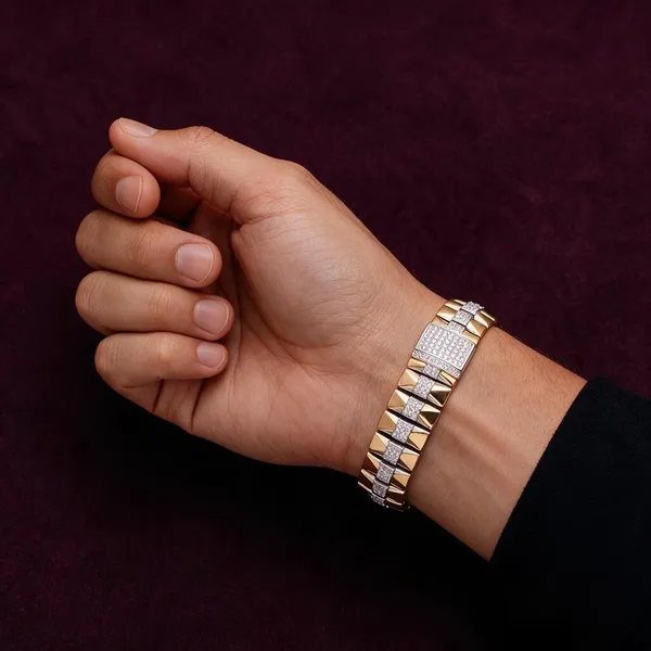 Gold_Copper_Brass_Link_Bracelet_For_Men