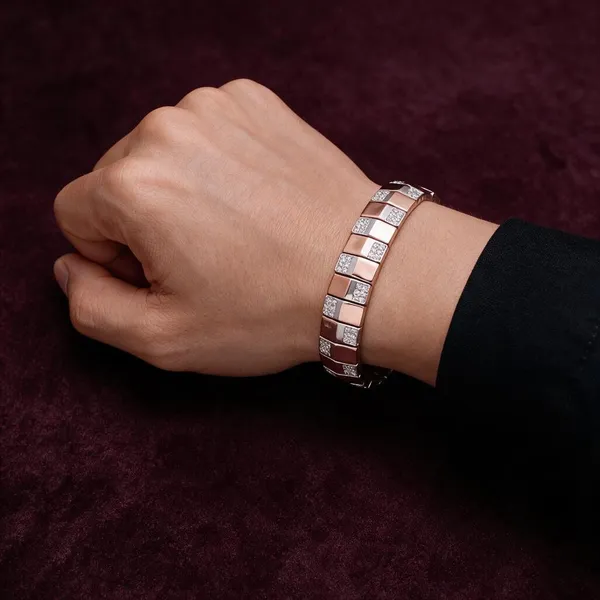 Gold_Copper_Brass_Polished_Link_Bracelet_For_Men