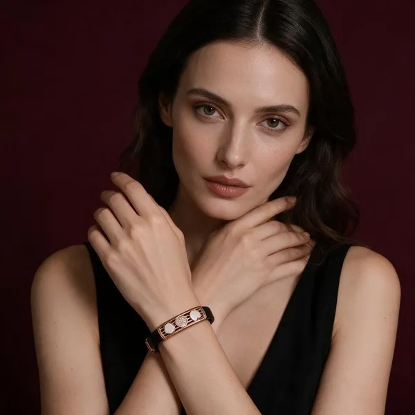 Black_Copper_Brass_Delicate_Sparkling_Bracelet_For_Women