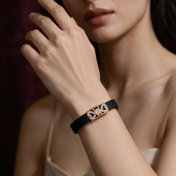 Black_Copper_Brass_Delicate_Sparkling_Bracelet_For_Women