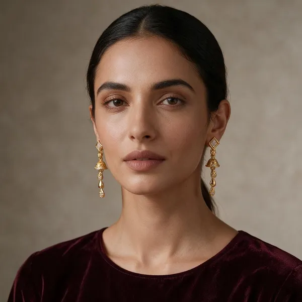 Gold_Copper_Brass_Ethnic_Jhumka_Earrings_For_Women